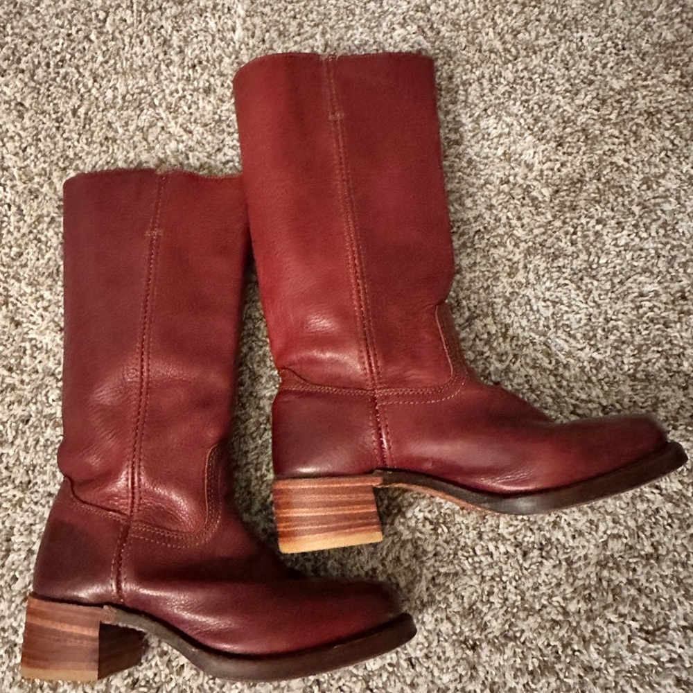 Rare Burgundy Frye Campus Boot